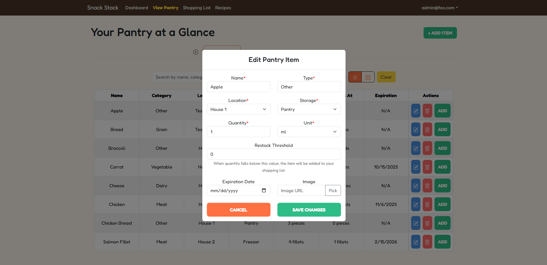 Snack Stack Edit Item_Screenshot