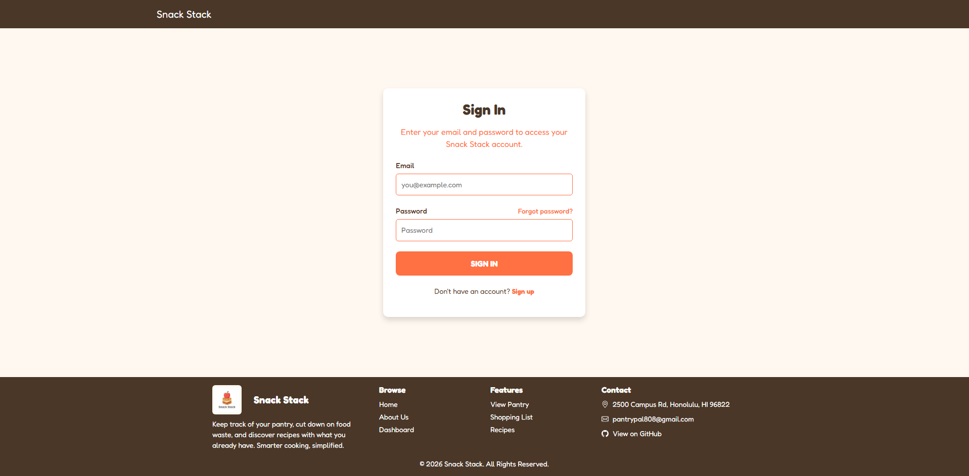 Snack Stack Sign In_Screenshot