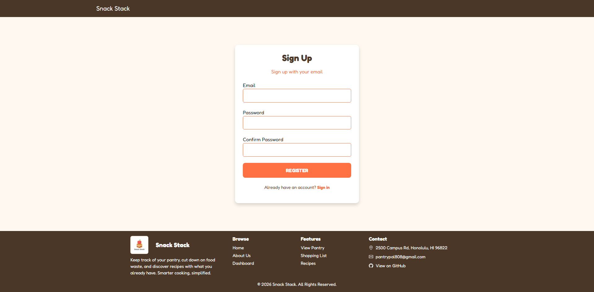 Snack Stack Sign Up_Screenshot