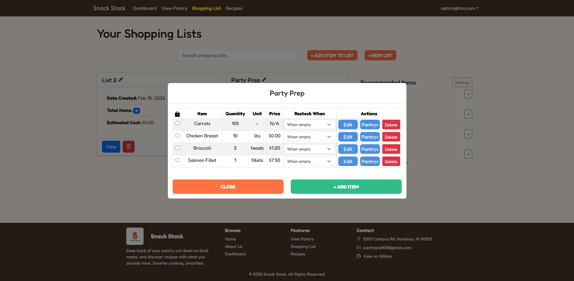 Snack Stack ViewShoppingList_Screenshot